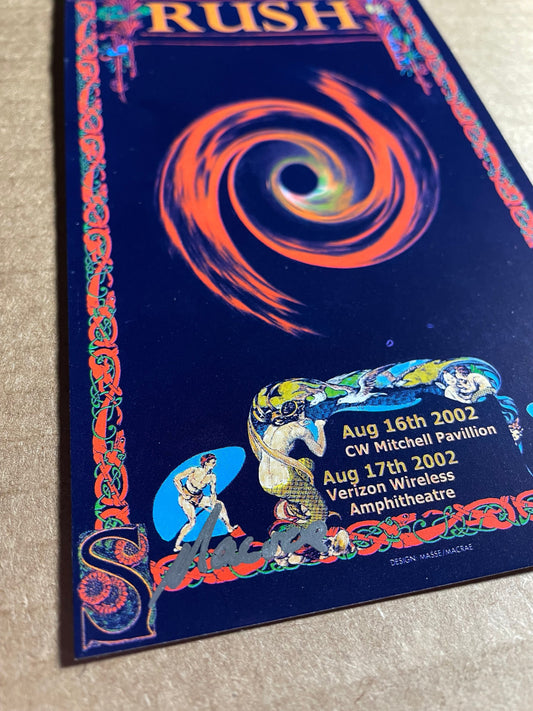 RUSH Woodlands TX 2002 Original Handbill 4"X7"