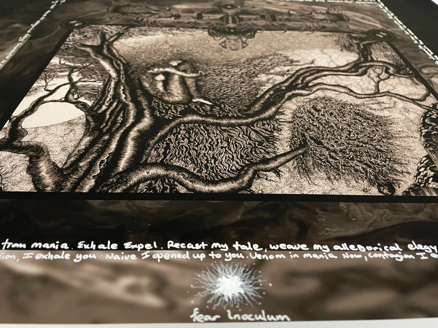 TOOL Fear Inoculum Sepia Variant with Lyric Doodle of the title song