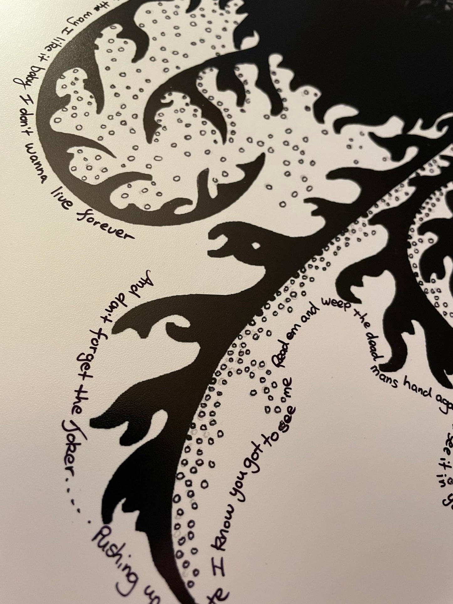 LEMMY "The Only Card I Need" Remarqued Pearl Metallic Edition 17x22