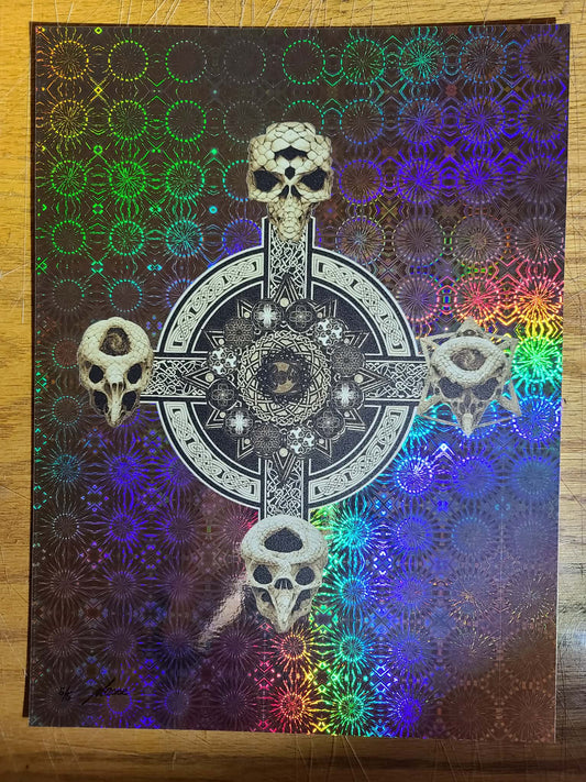 TOOL ROSETTA STONED 9x12 Fireworks Foil Art Print