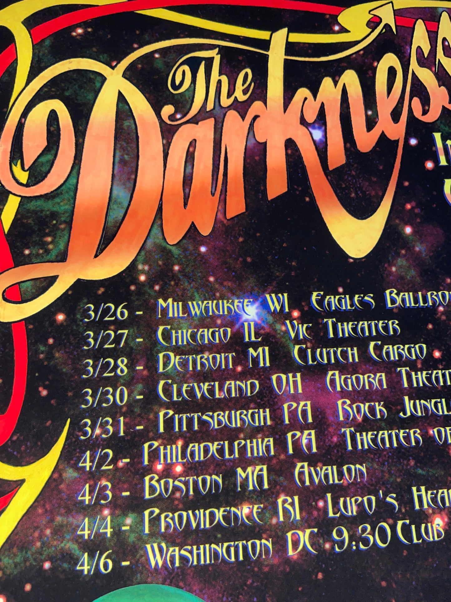The Darkness 2004 1st USA Tour original Artist Edition of 100
