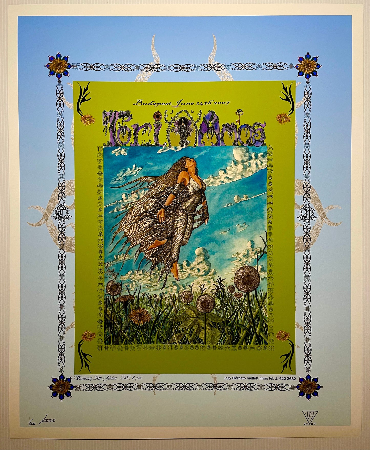 Tori Amos Budapest 2007 Original S/N Show Poster