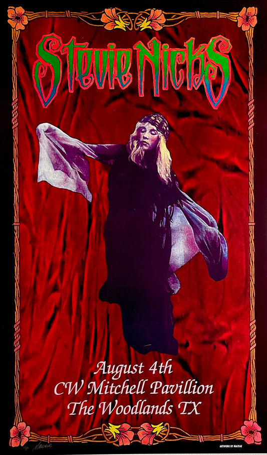 Stevie Nicks Woodlands TX Concert Poster 2001 Original Edition AP (Artist Proof)