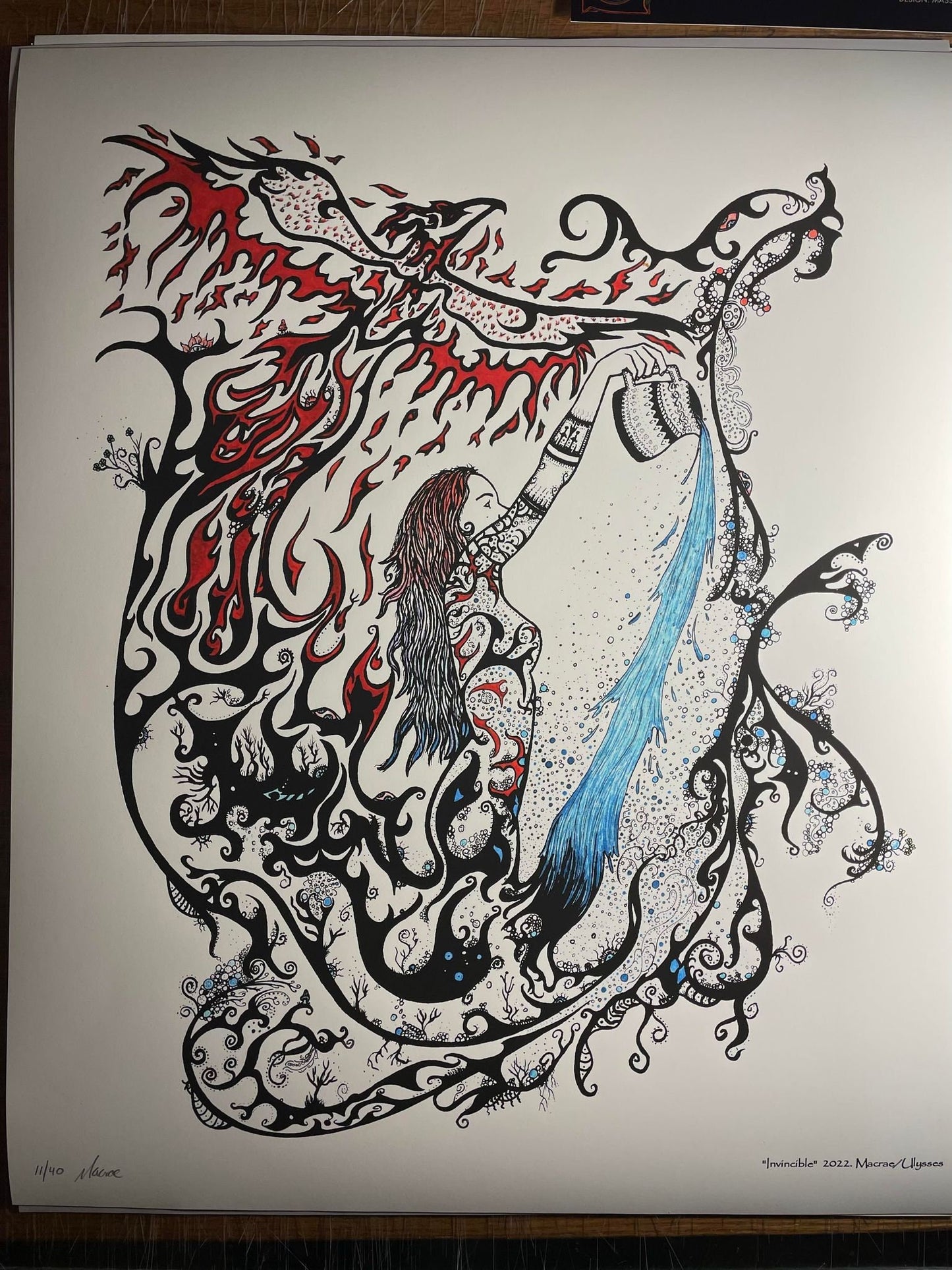 Invincible Pearl Foil Edition of 15 Matte Stock S/N 17X21