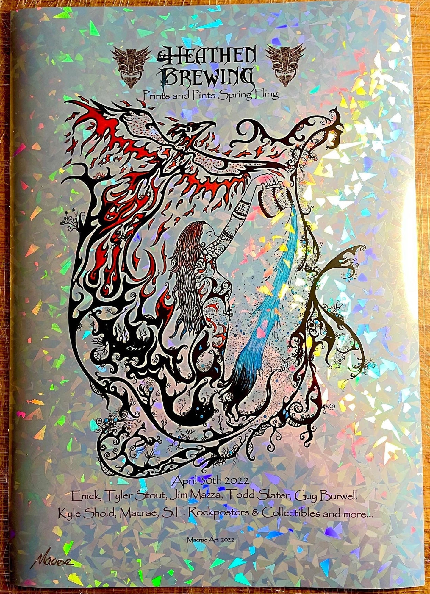 Heathen Brewing 8.5x11 Shatter Foil