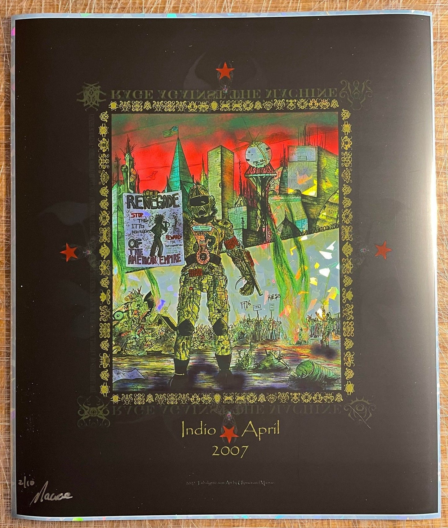 Rage Against The Machine Coachella 07  Foil 8x10 Edition of 10