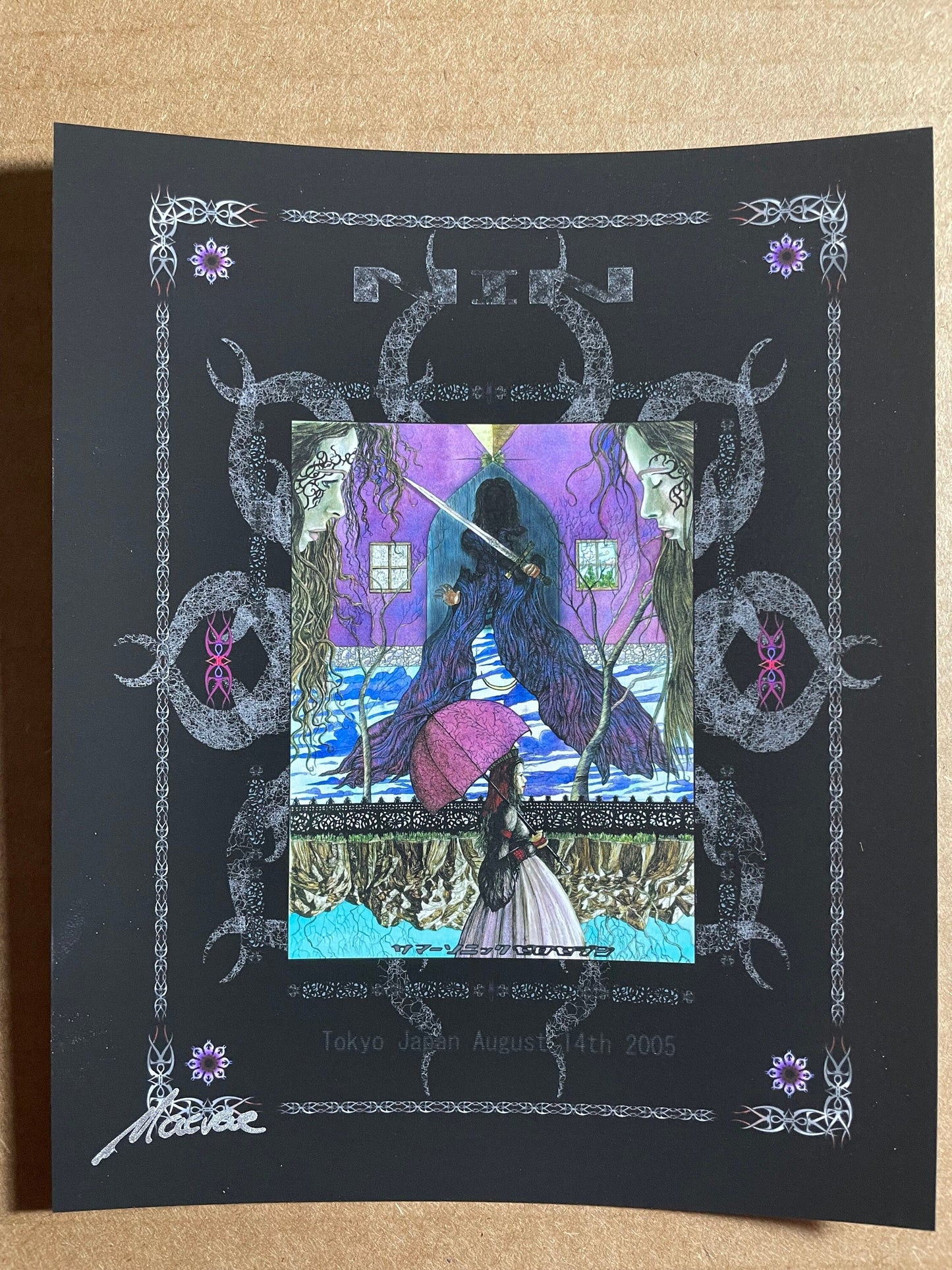 Nine Inch Nails Tokyo 2005 Handbill ~4.5"X6"