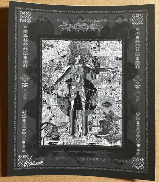 TOOL Osaka Japan 2006 Black and White Variant Handbill 5"X6"