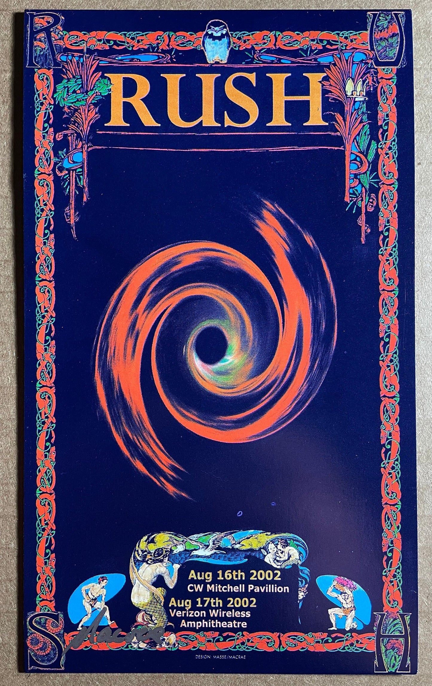 RUSH Woodlands TX 2002 Original Handbill 4"X7"