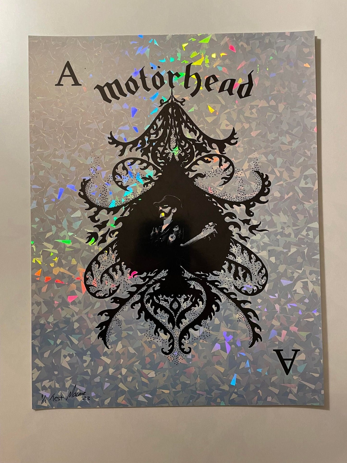 LEMMY "The Only Card I Need" Sparkle Foil 8.5x11 Mini Ed of 25