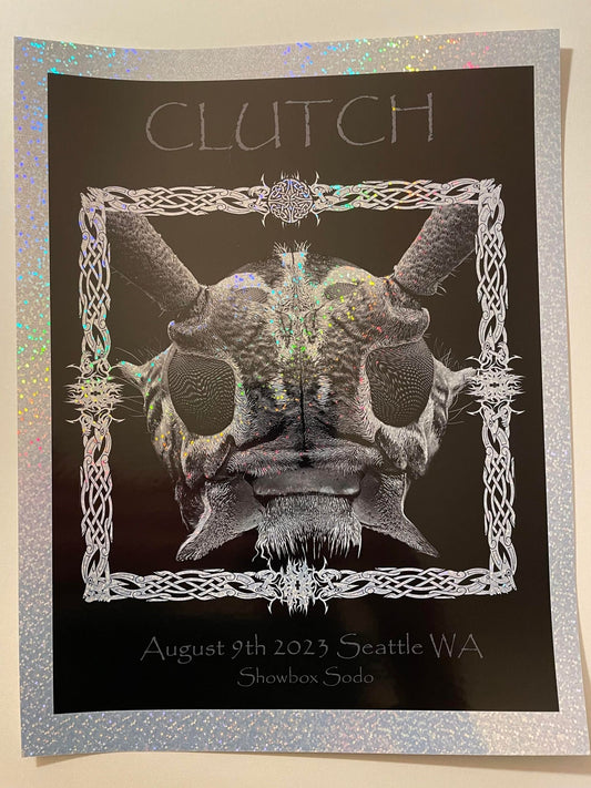 CLUTCH Seattle WA 8/9/23 Sparkle Foil 7x10 Mini Ed of 25