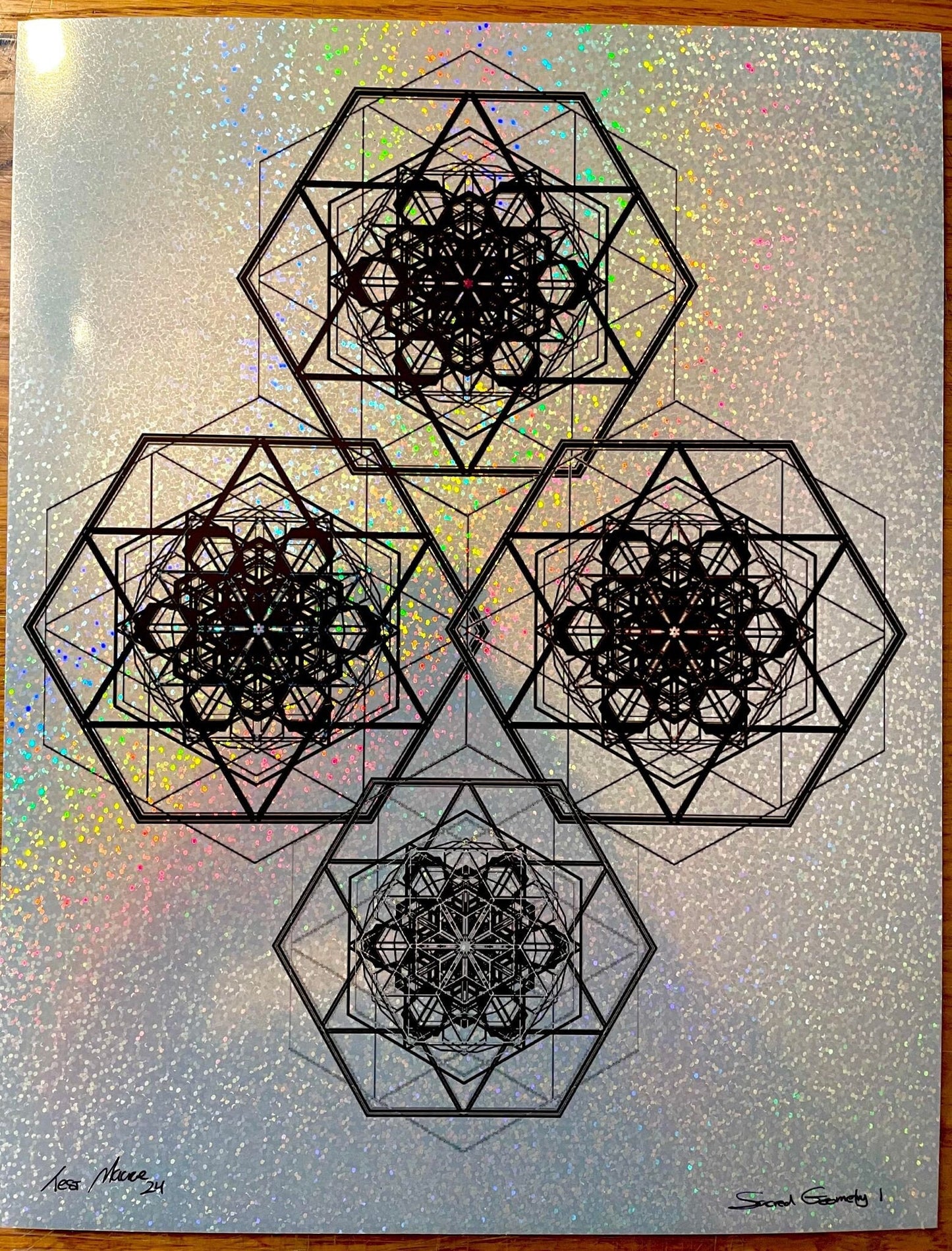 SACRED GEOMETRY Vol 1 8.5X11 Sparkle Foil