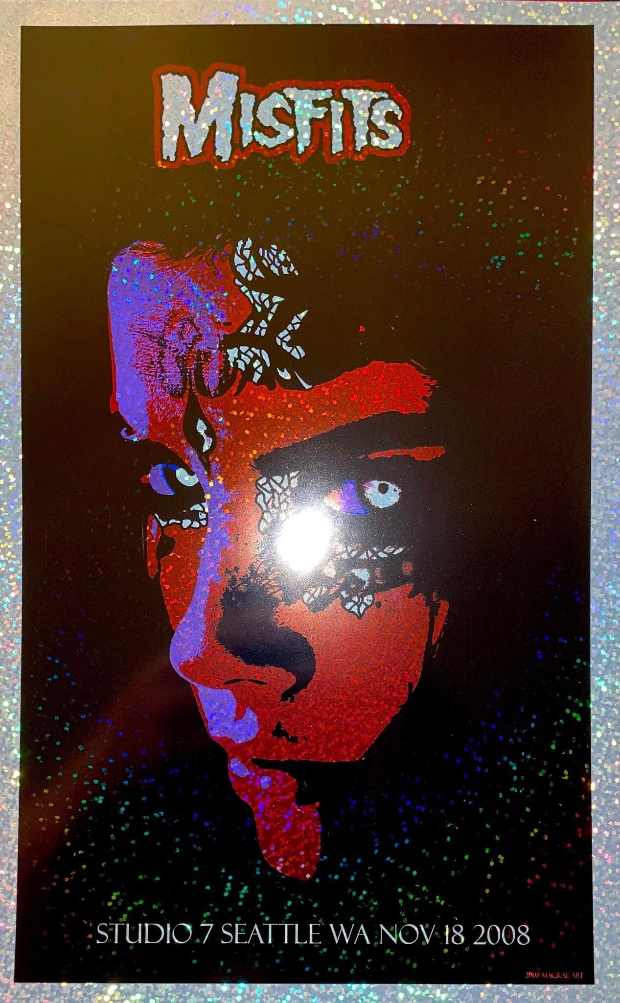 MISFITS Seattle 2008 6.5X10 Sparkle Foil