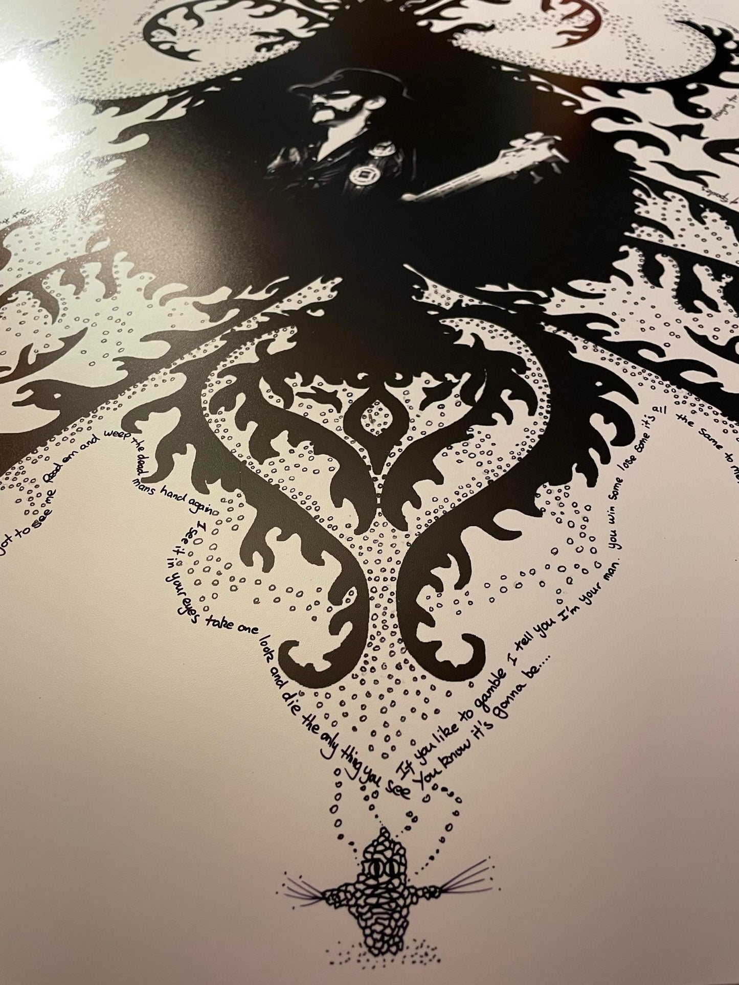 LEMMY "The Only Card I Need" Remarqued Pearl Metallic Edition 17x22