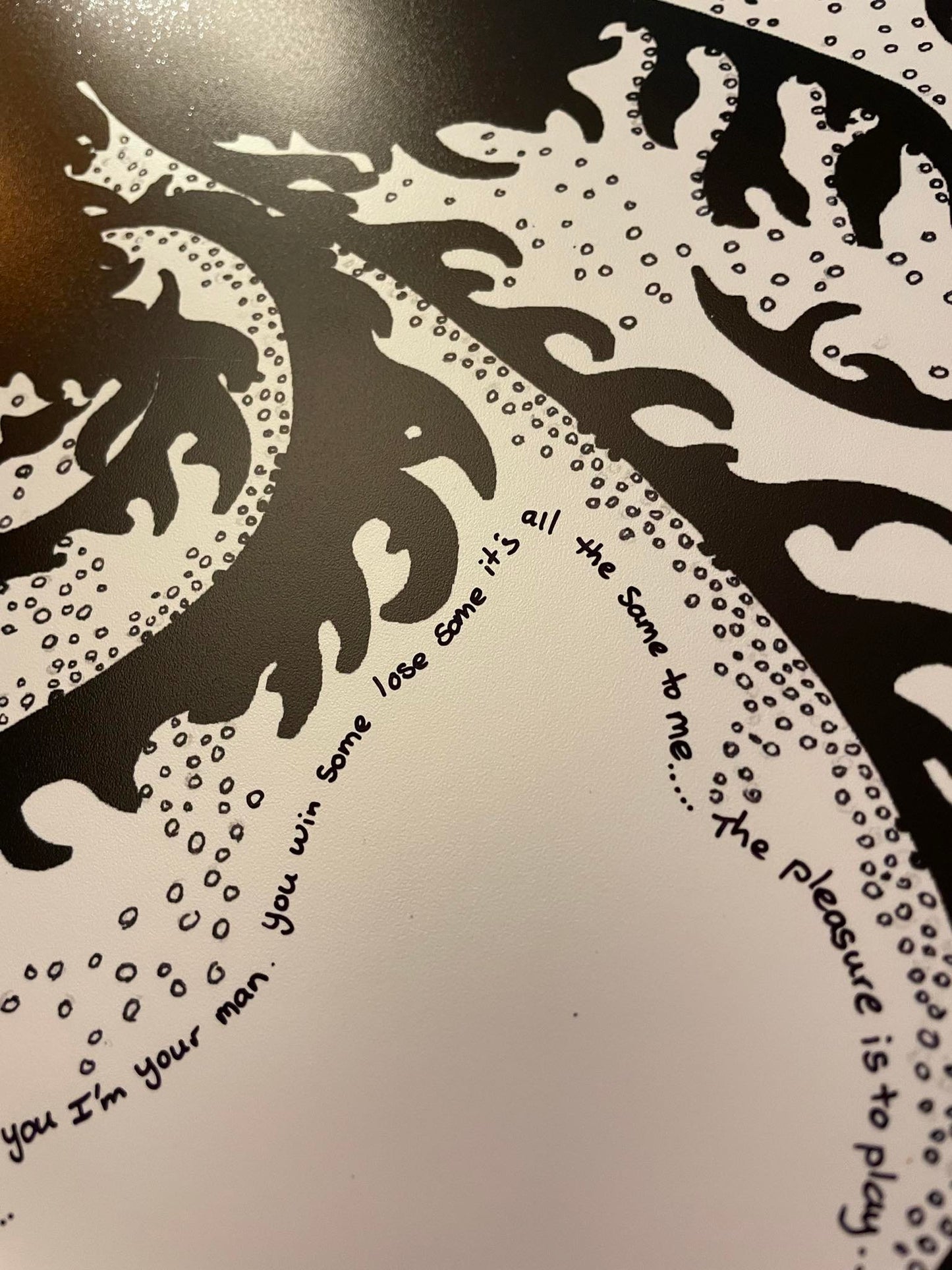 LEMMY "The Only Card I Need" Remarqued Pearl Metallic Edition 17x22