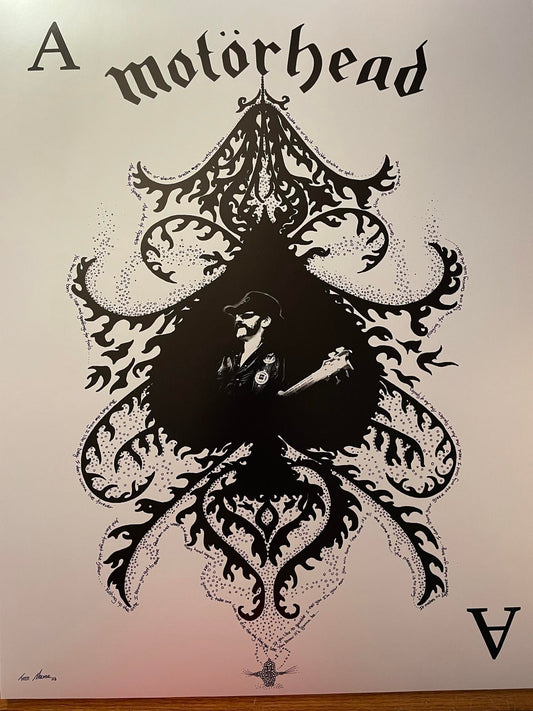 LEMMY "The Only Card I Need" Remarqued Pearl Metallic Edition 17x22