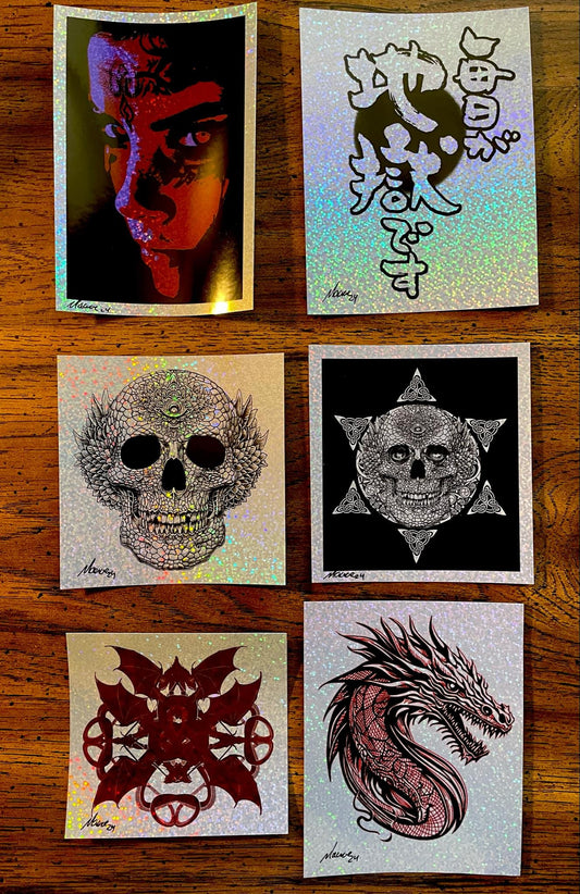 2024 Sticker Pack. 6 Foil Stickers